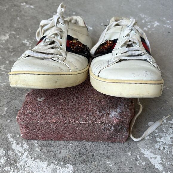 Gucci, distressed ace sneakers - Picture 9 of 11